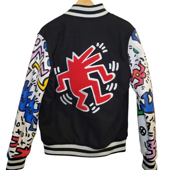 Joyrich x Keith Haring Varsity Jacket Men's Size Large - Picture 2 of 15